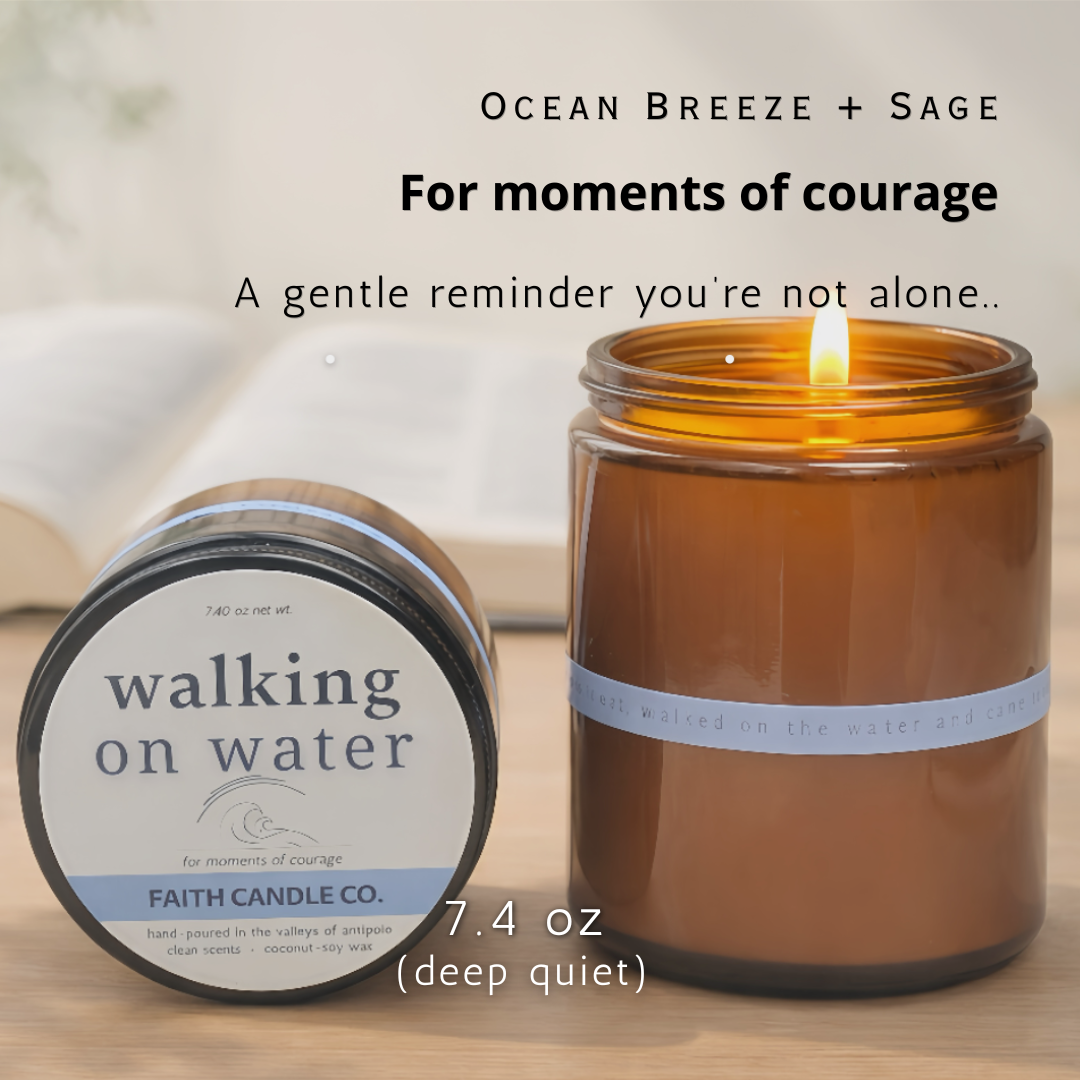 Walking on Water Candle  I Ocean Breeze & Sage 7.4oz