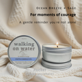 Walking on Water Candle  I Ocean Breeze & Sage 50g